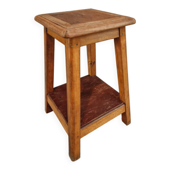 Tabouret Ancien en Chêne – Table d’Appoint / Sidetable (Années 1930)