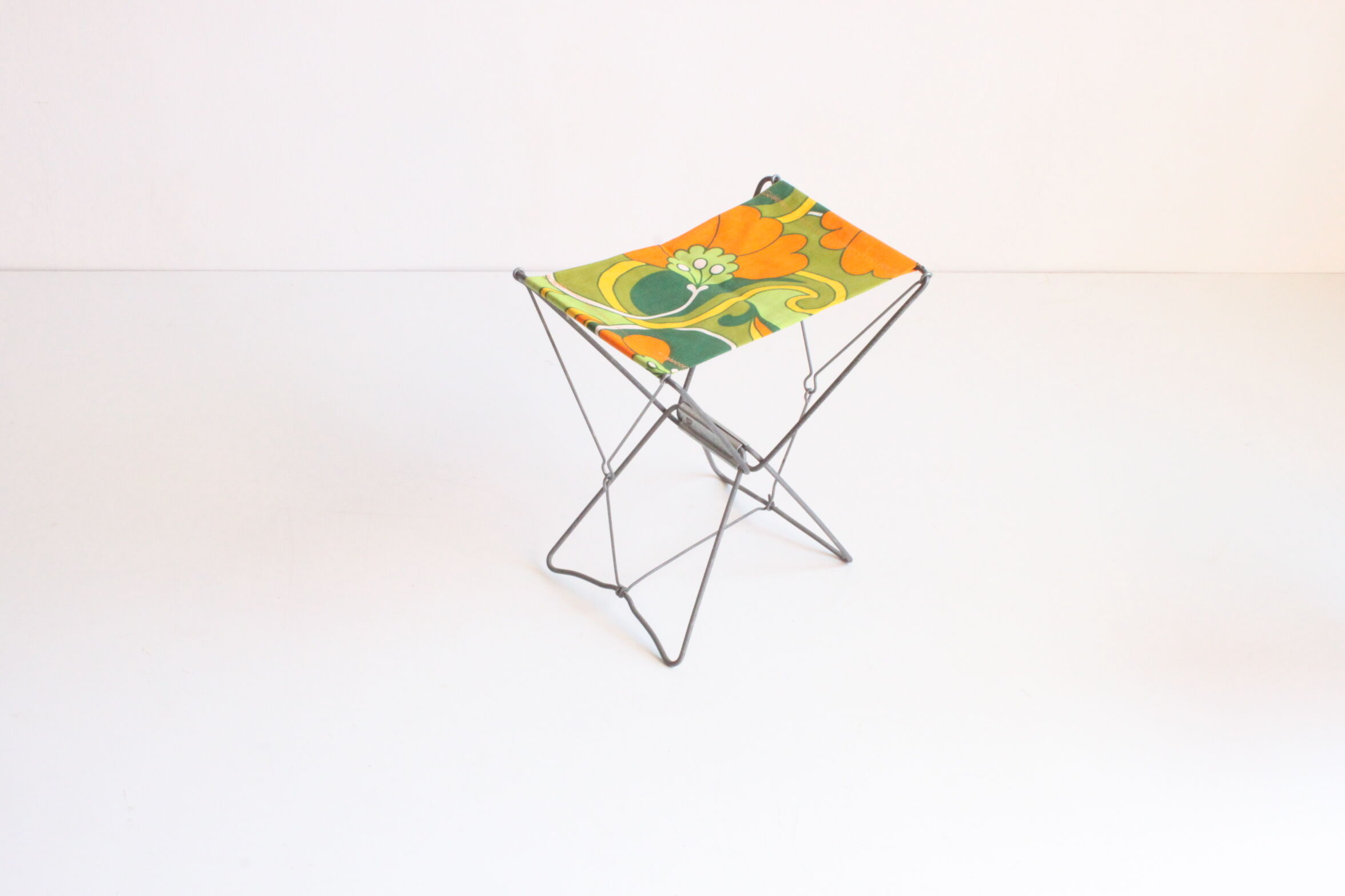 Nomad folding camping stools, France 1950s, set of three.