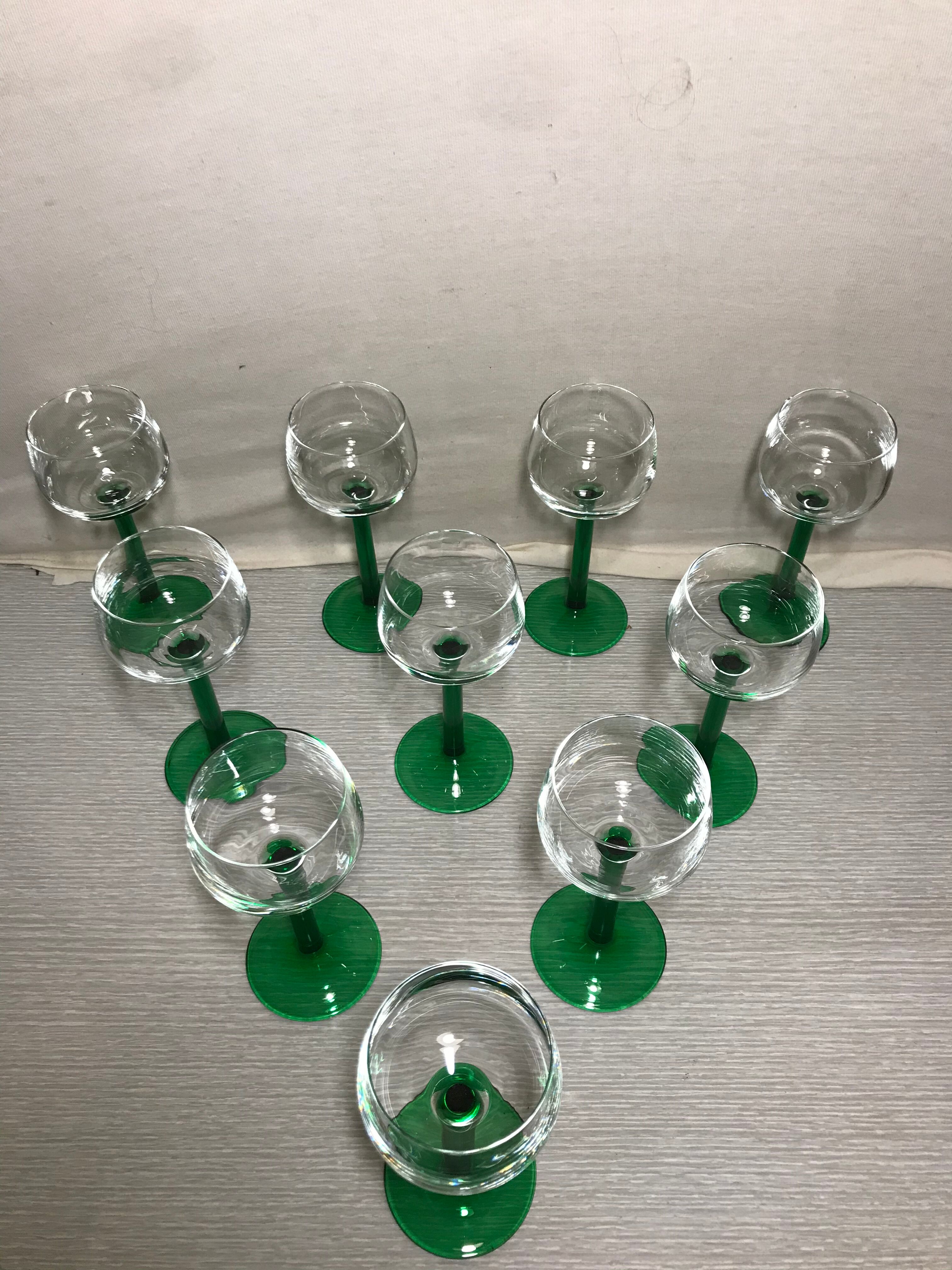Series of 10 Alsace wine glasses