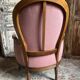Small Louis XVI armchair in old rose velvet, removable seat – Chic and comfortable