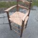 Mulched children's high chair and vintage wood