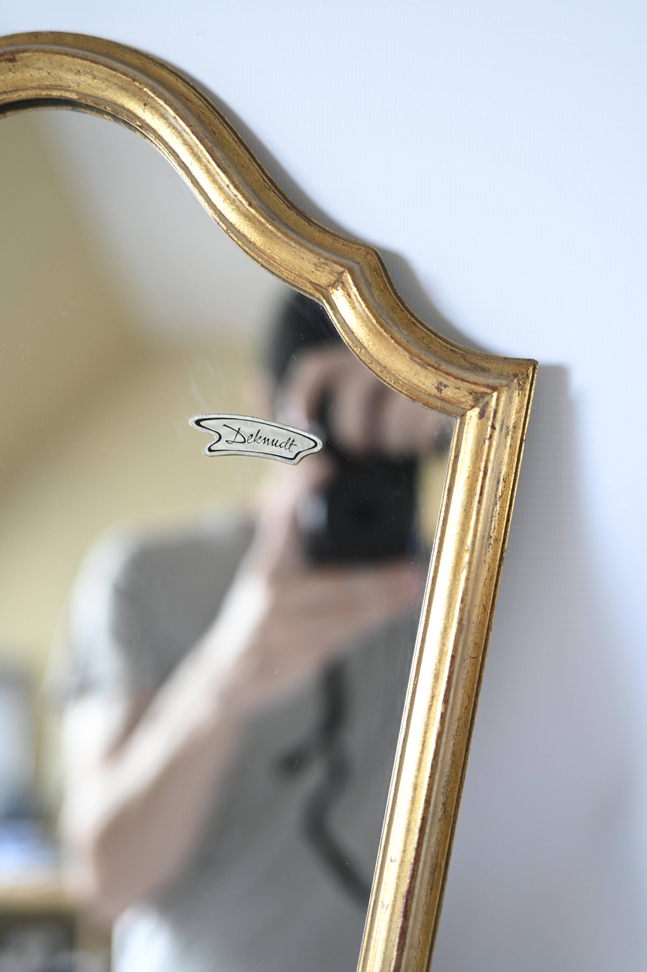 Vintage Deknudt mirror in gilded wood 45cm - labeled