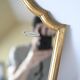 Vintage Deknudt mirror in gilded wood 45cm - labeled