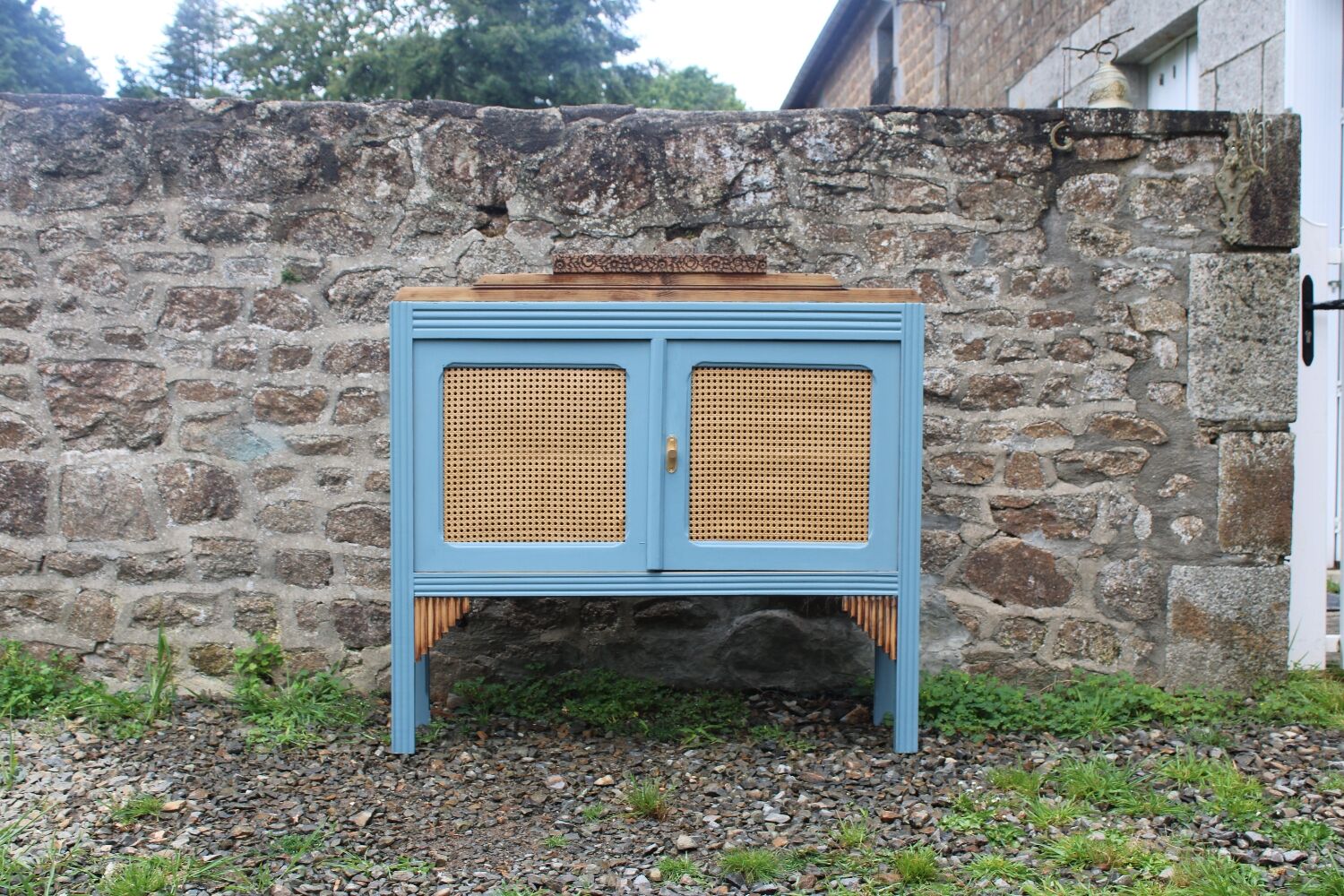 Buffet enfilade art deco vintage cannage