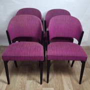 4 vintage chairs in purple fabric