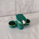 Mustard and salt pepper shaker in the shape of a toilet.