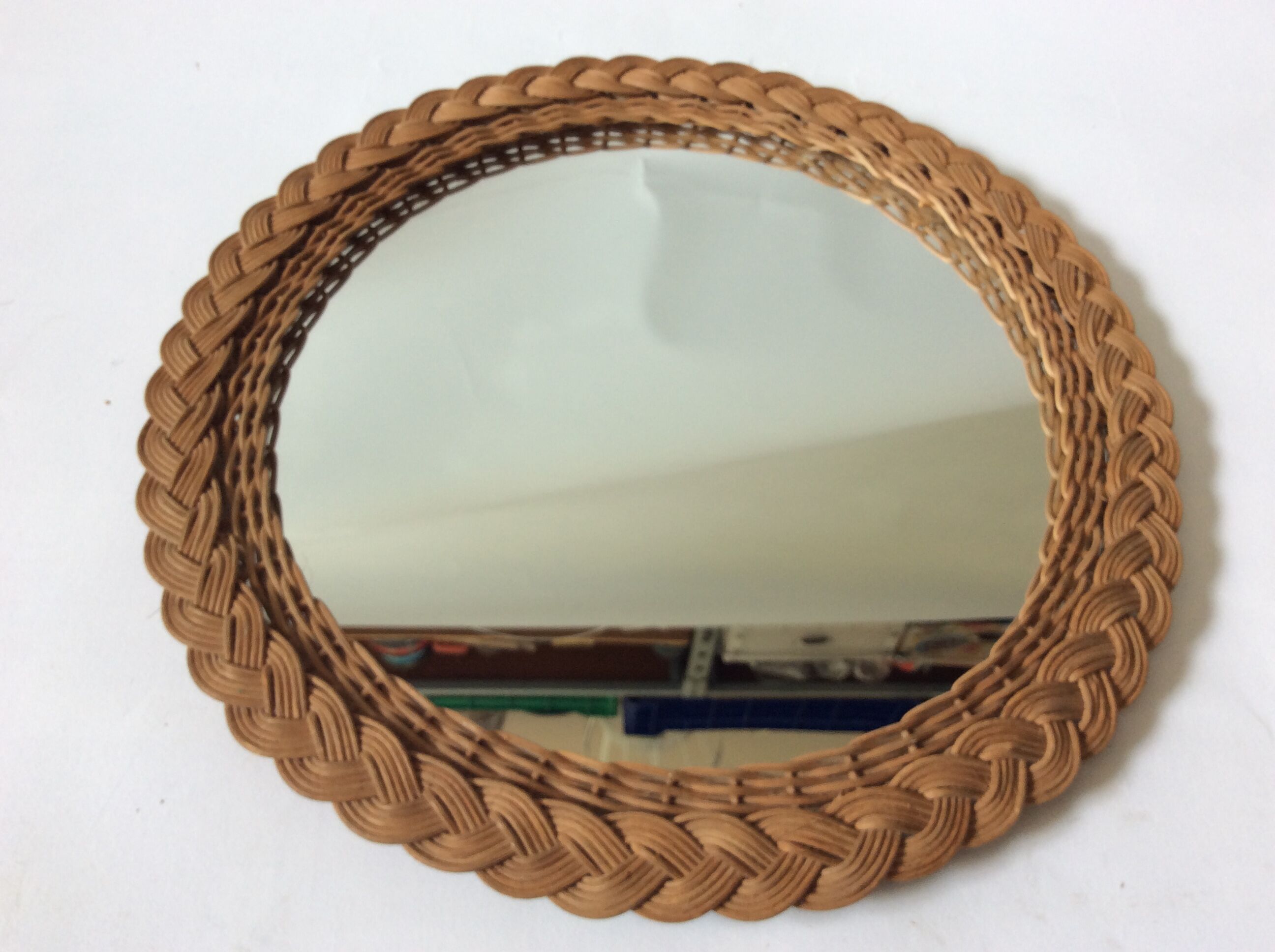 Wicker mirror 40x40cm
