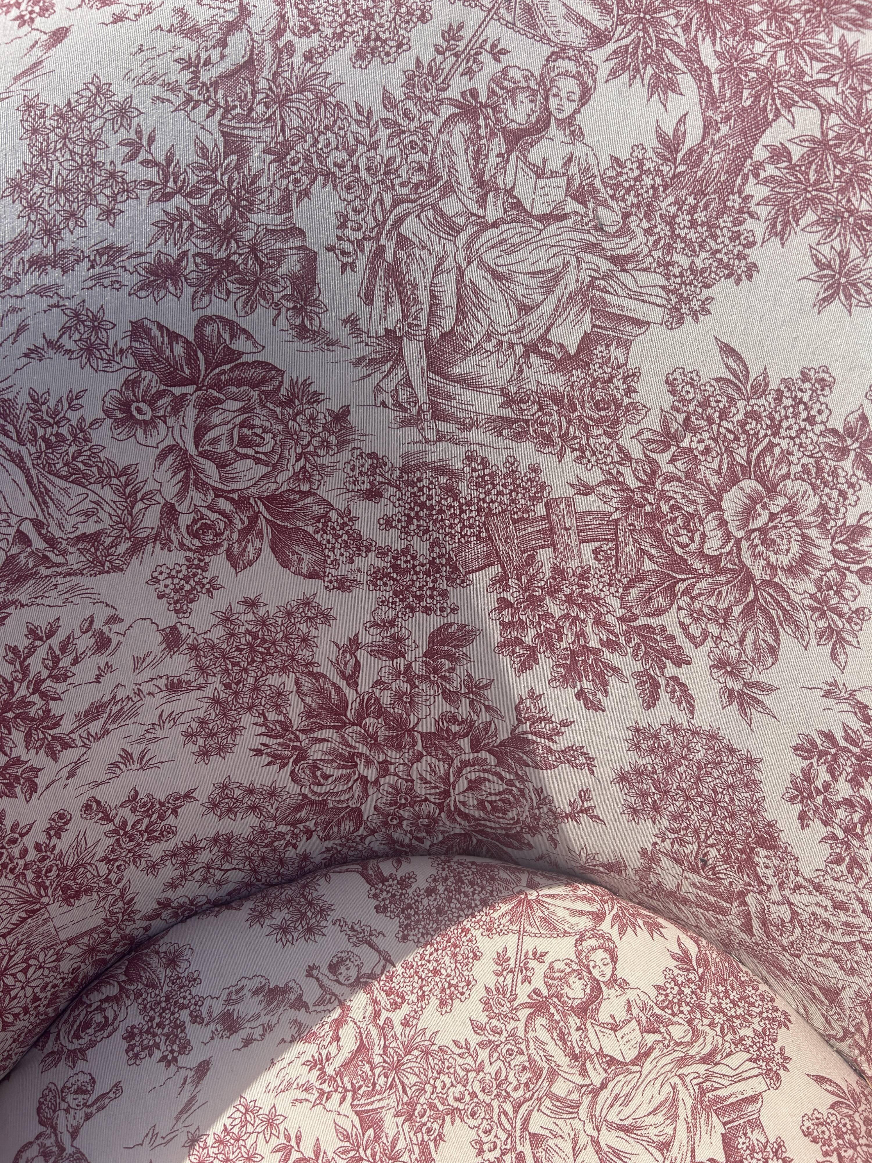 Méridienne ancienne de style Louis XV, restaurée