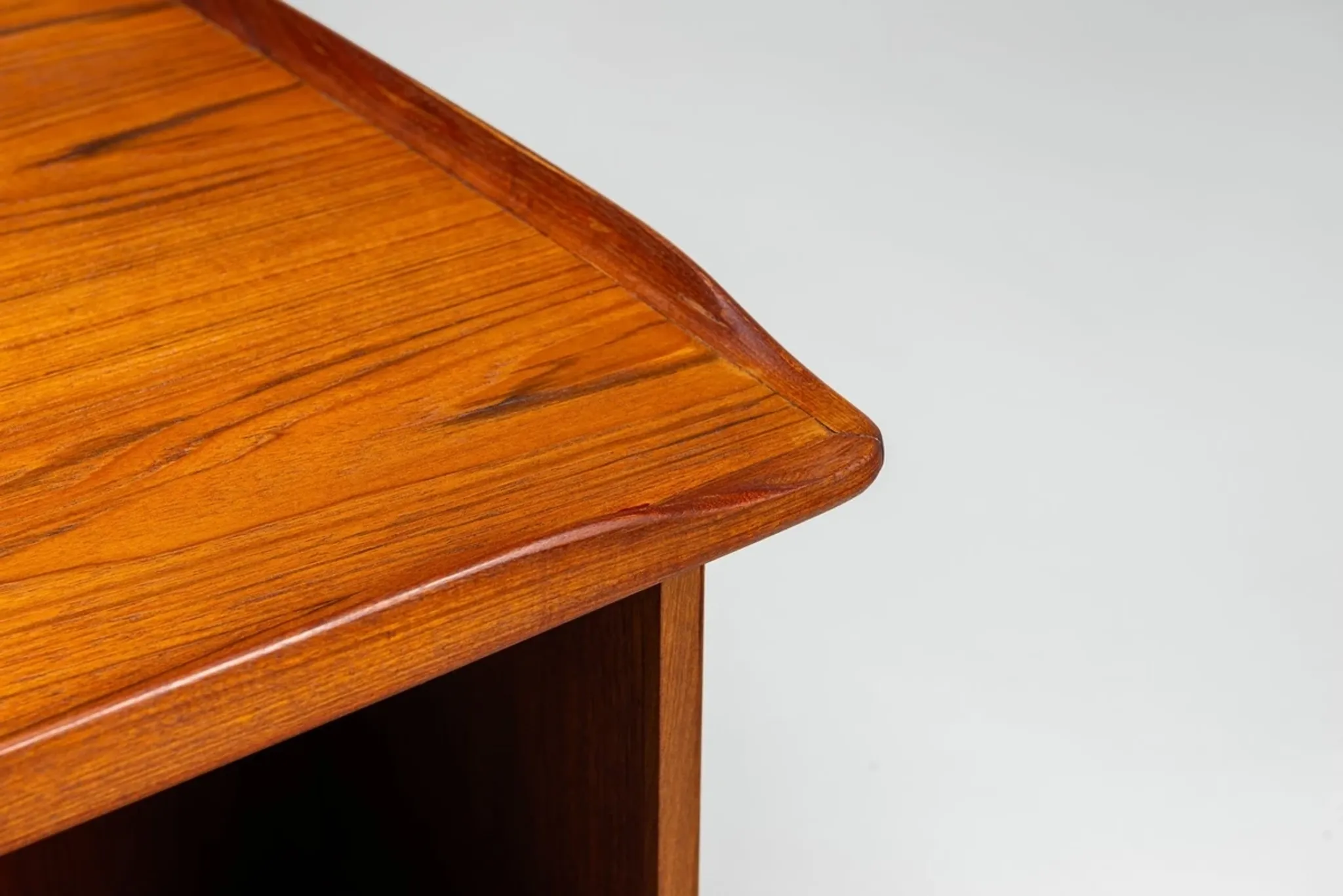 Peter Lovig Nielsen boomerang writing desk teak Lovig Denmark 1960