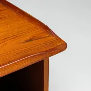 Peter Lovig Nielsen boomerang writing desk teak Lovig Denmark 1960