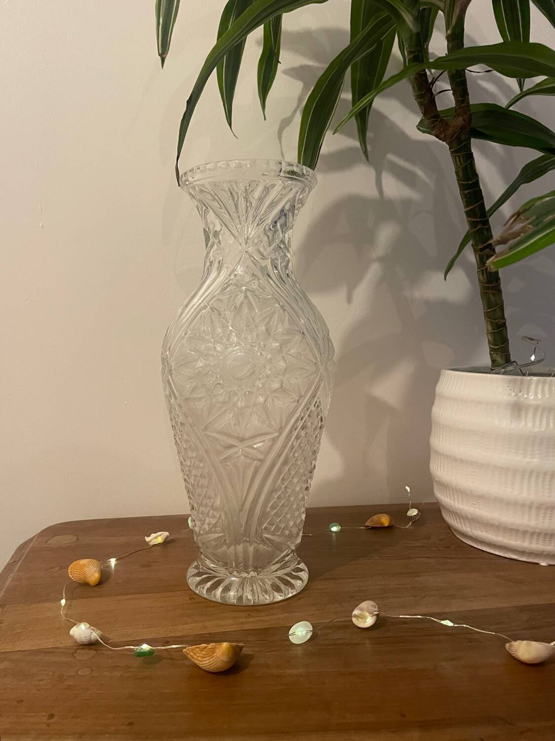 Vintage transparent vase