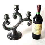 Pair of Large Vintage Ceramic Candelabras by Sars Potteries Maine