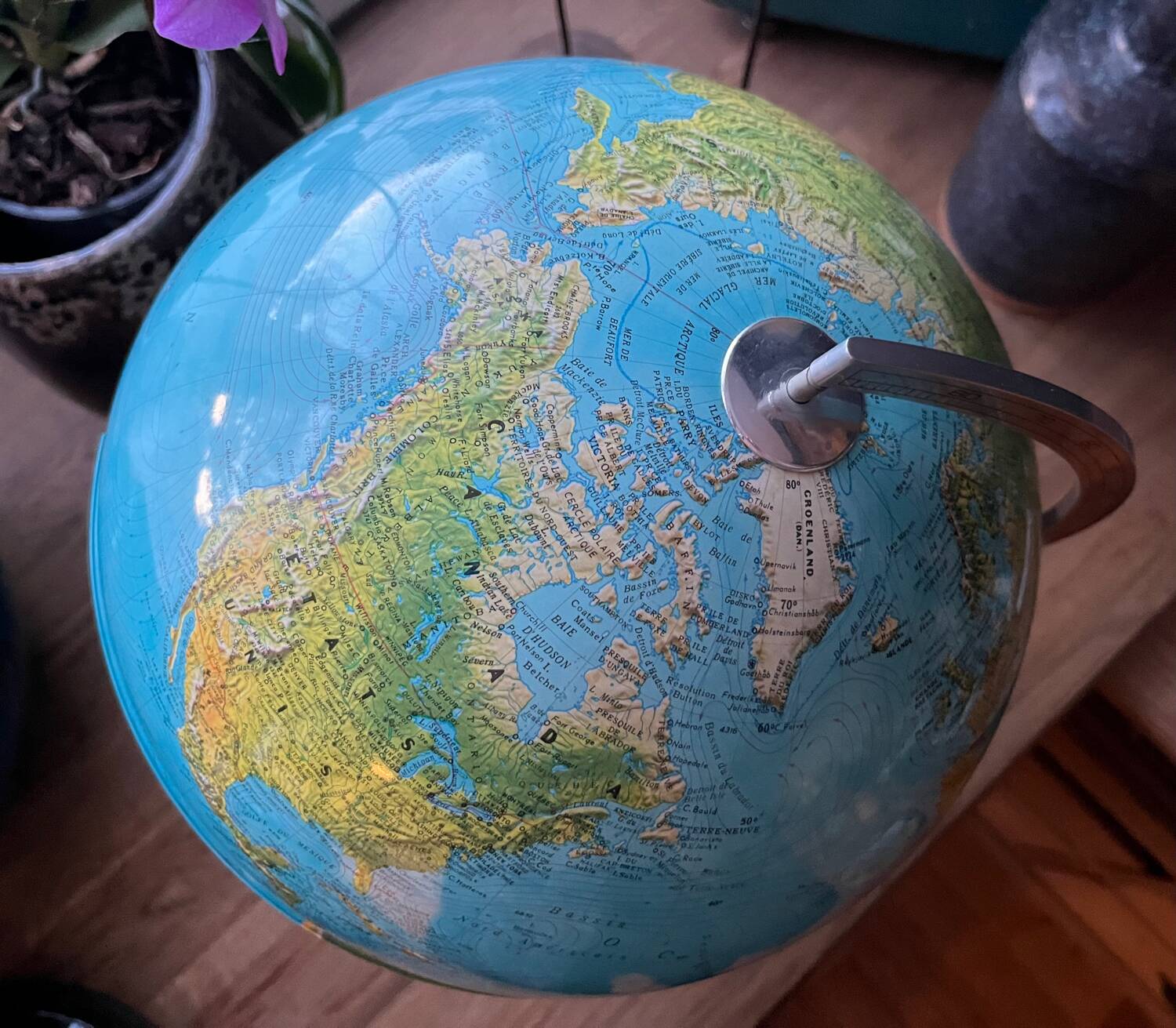 Vintage earth globe
