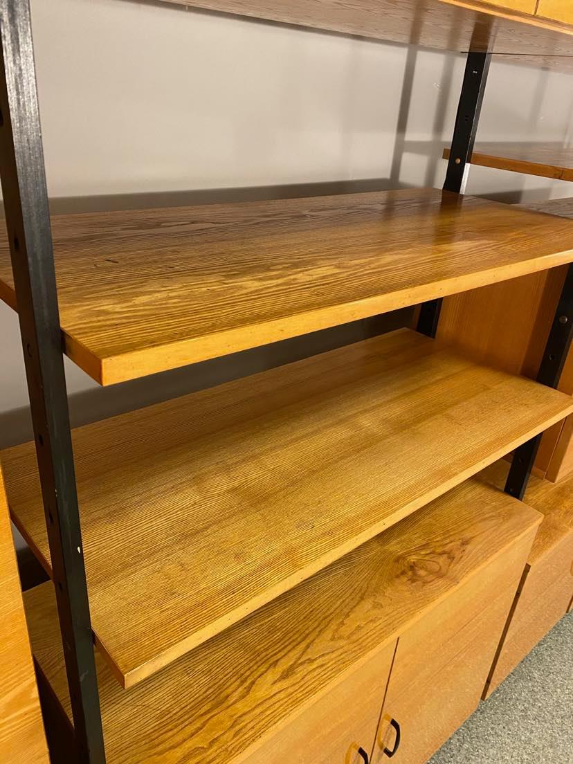 Modular bookcase with vintage wardrobe 60