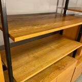 Modular bookcase with vintage wardrobe 60