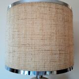 Brutalist lamp in Gard stone and chrome 1970