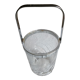 Glass and metal ice bucket