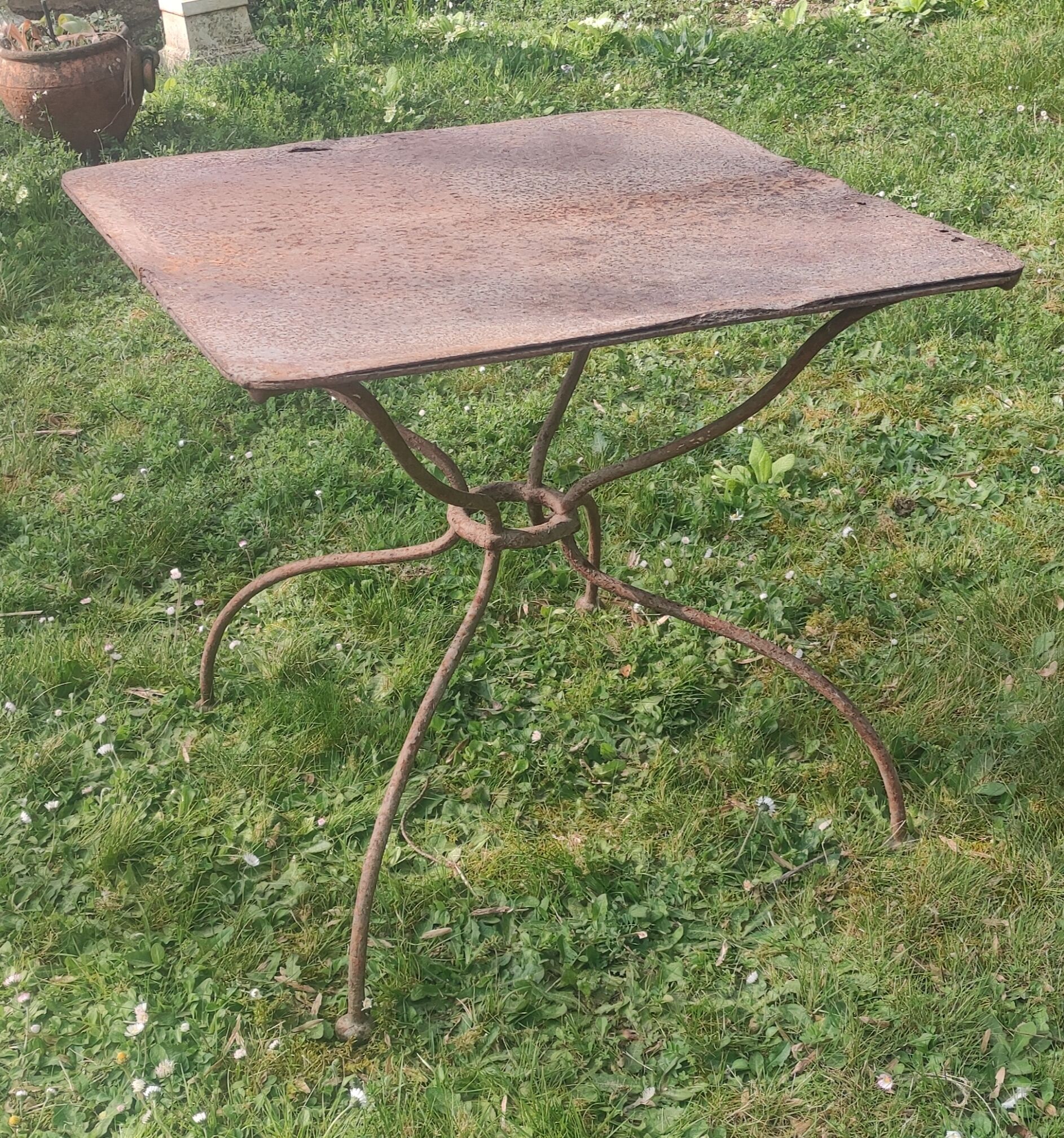 Old garden coffee table