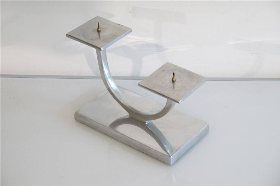 1970 cast aluminum candlestick