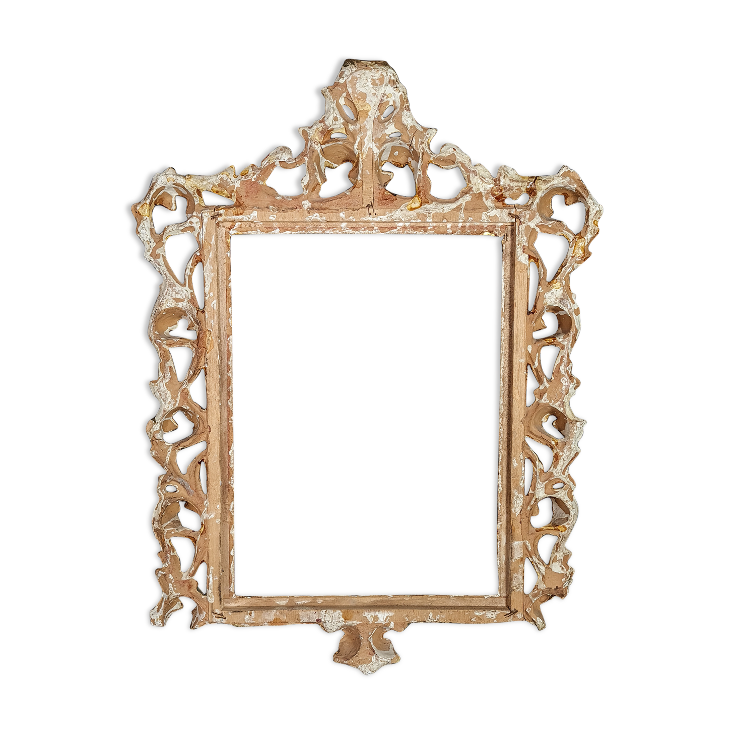 Italian frame nineteenth century. carved wood gilding gold leaf of leaf origin foliage 38,5x28,7 cm SB