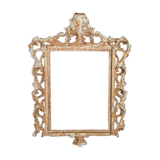 Italian frame nineteenth century. carved wood gilding gold leaf of leaf origin foliage 38,5x28,7 cm SB