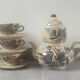 Large ceramic tea service signed Vallauris, vintage 1960.