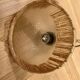 Art Deco beige gold glass pendant light with fringes