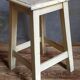 Wooden workshop stool with old patina