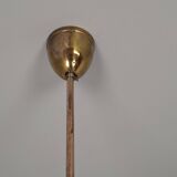 1920 Czechoslovak Art Deco Brass and Opaline Glass Pendant Lamp, Napako 134