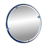Miroir rond vintage en aluminium Egon Hillebrand, ø 53 cm, années 1960, Allemagne