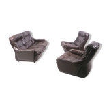 Modular leather sofa by michel cadestin for airborne