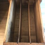 American desk with sliding shutter in solid oak, 20th century