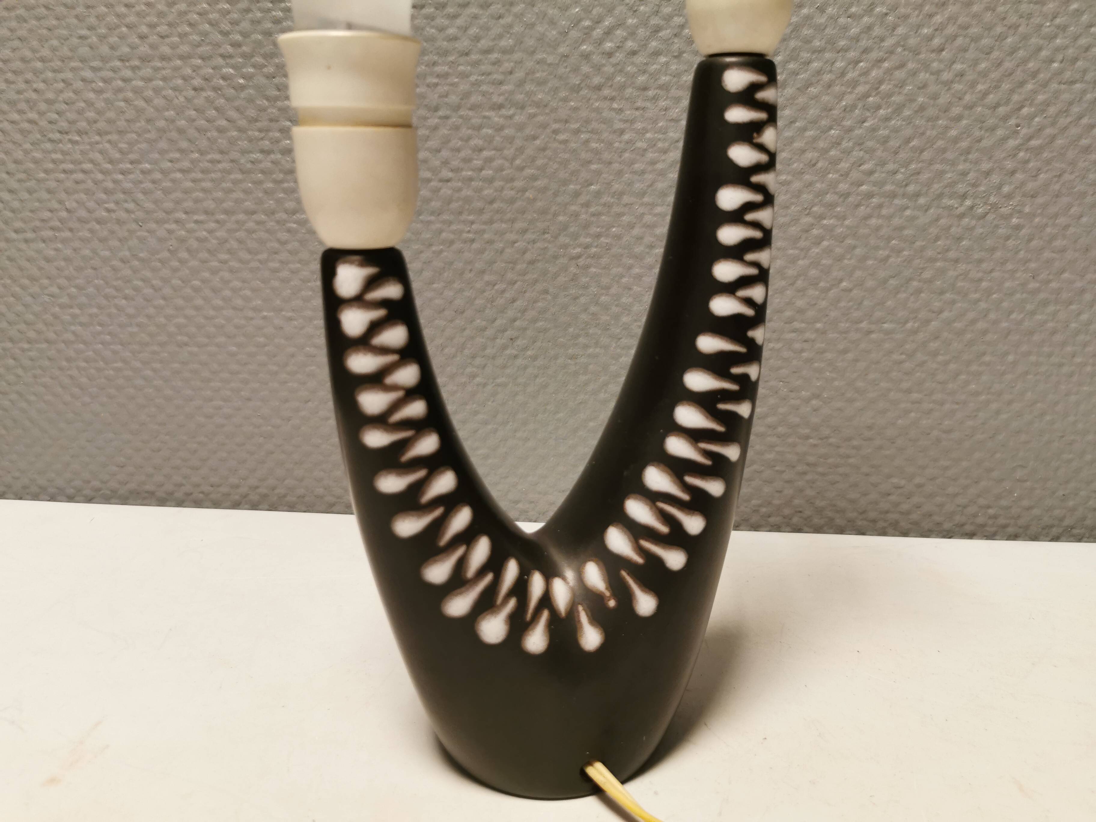 Table lamp with two light sources in the Burgundia series No. 977 for Søholm Ceramics Denmark