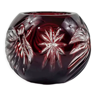 Dark red chiseled crystal photophore star angel