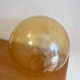 Large blown glass globe with bubbles