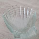Glass scallop bowls