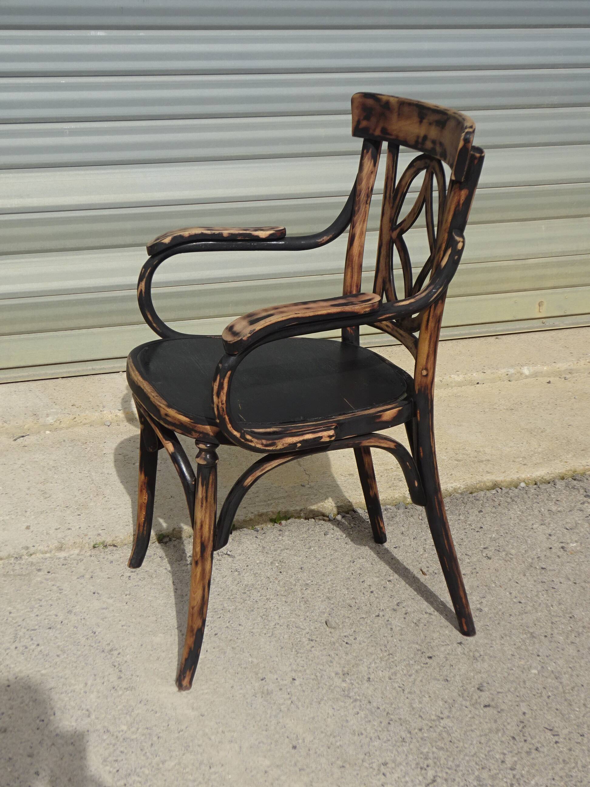 Baumann 1910s lounge, bench, armchair and bistro chair
