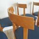 Set of 7 Vintage Calligaris Dining Chair: 1990s Italian Wooden Artek Style