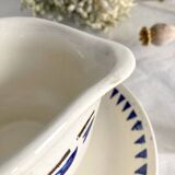 Longchamp ironstone gravy boat, Arlette model, 1950s