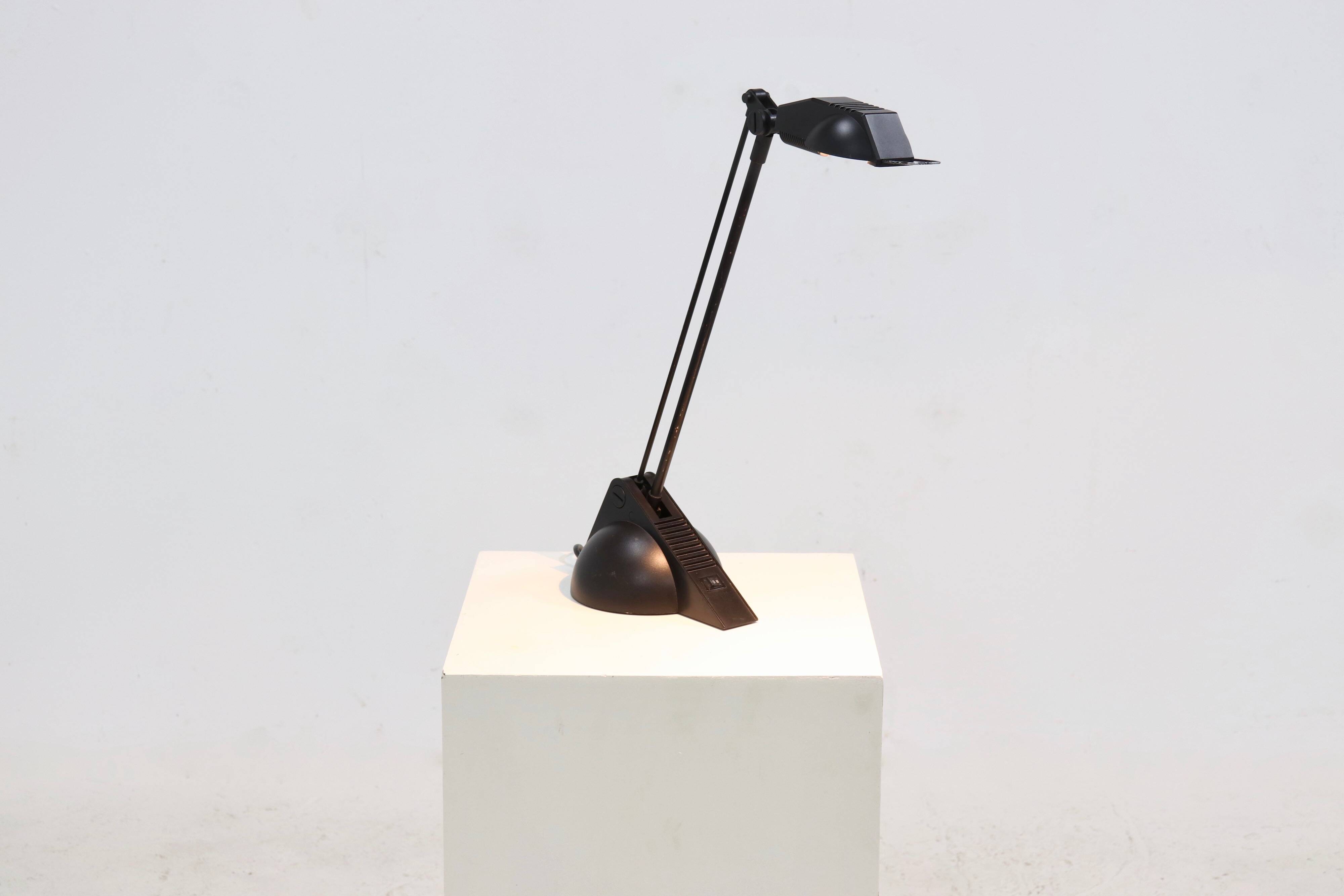 Black Post Modern Desk Lamp 1980s