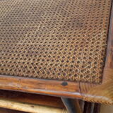 Rattan side table from the 70s/80s