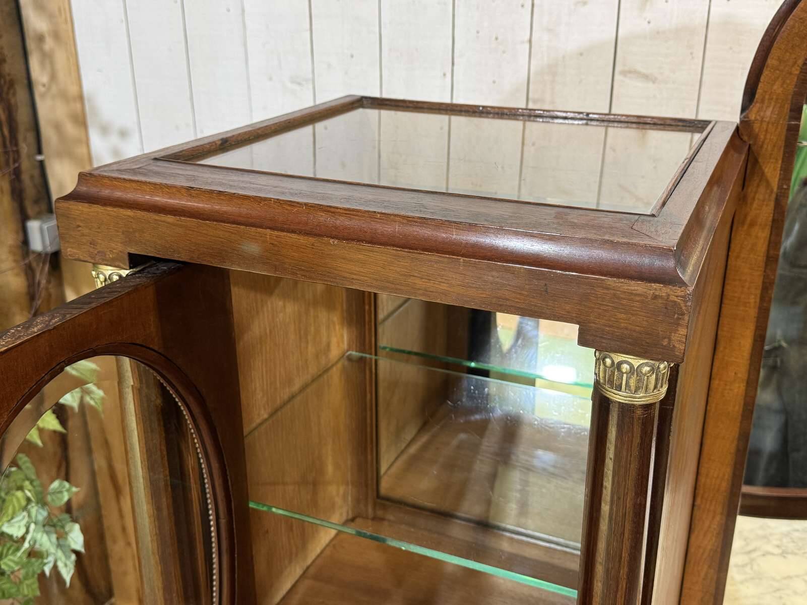 Art Deco buffet in mahogany, oak, and marble top.