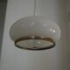 White opaline suspension and aged brass rim