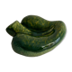 Green ceramic leaf ashtray