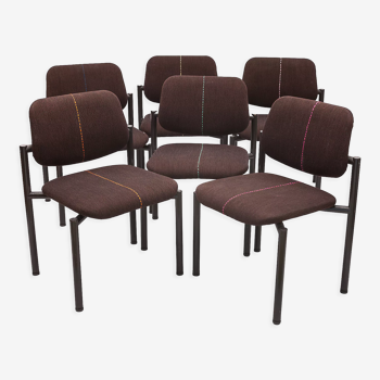 Set of 6 vintage chairs or armchairs, 1970