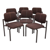 Set of 6 vintage chairs or armchairs, 1970