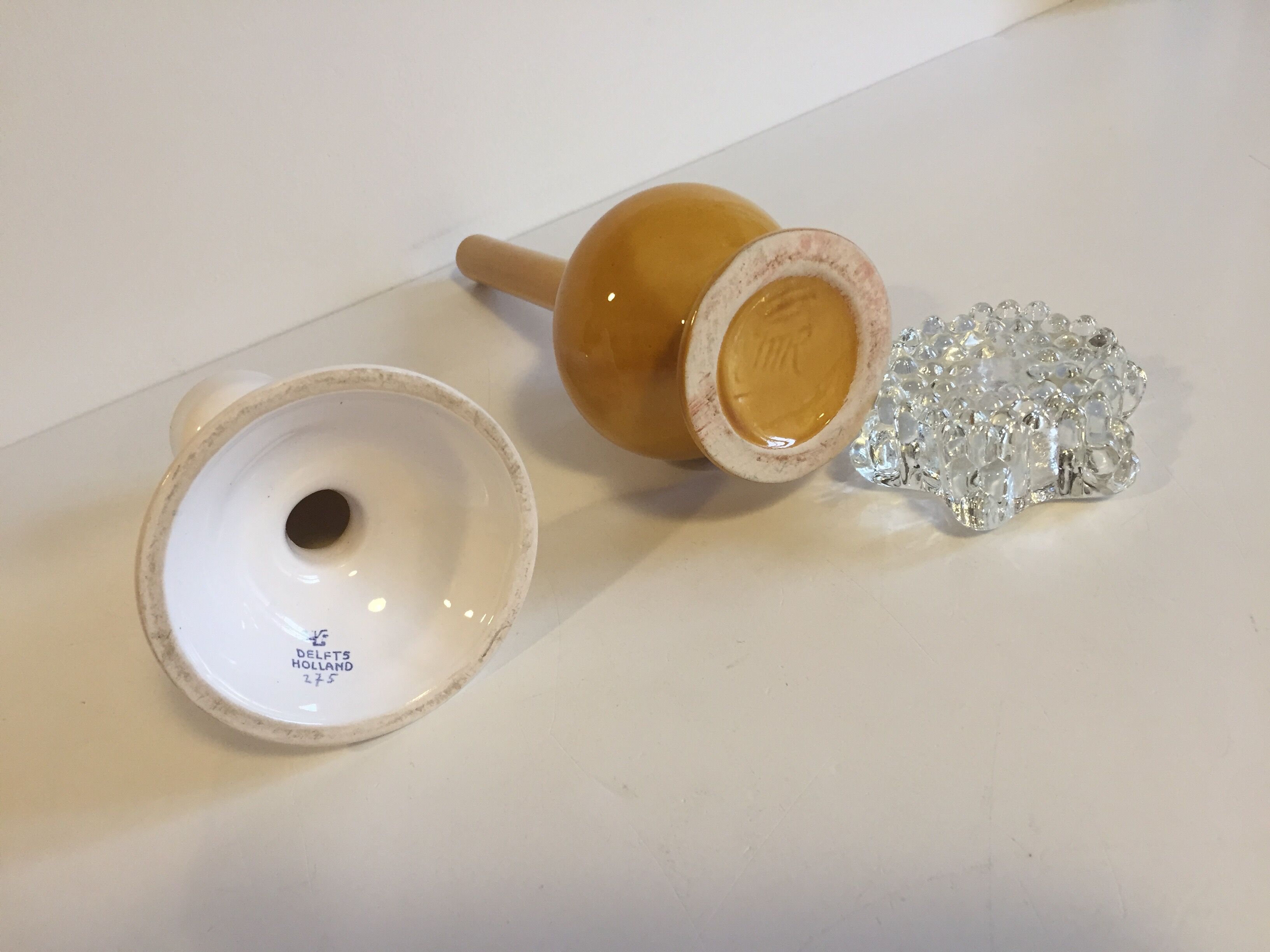 Ensemble de 3 bougeoirs vintage