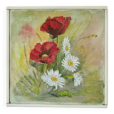 Still life from the mid-20th century, oil on canvas – floral painting