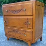 Art Deco dresser gilded oak france 1940