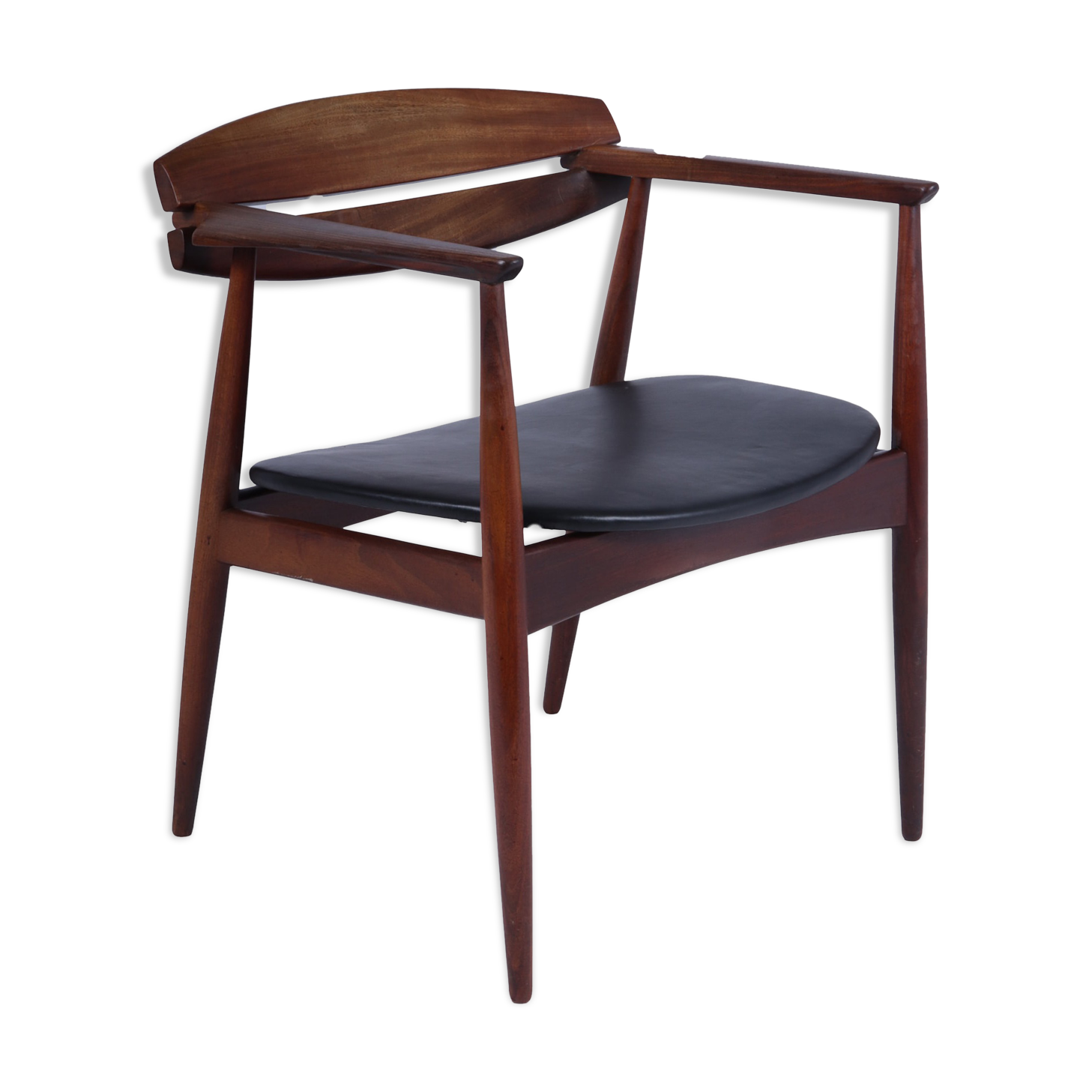 Mid century danish teak desk chair c1960
